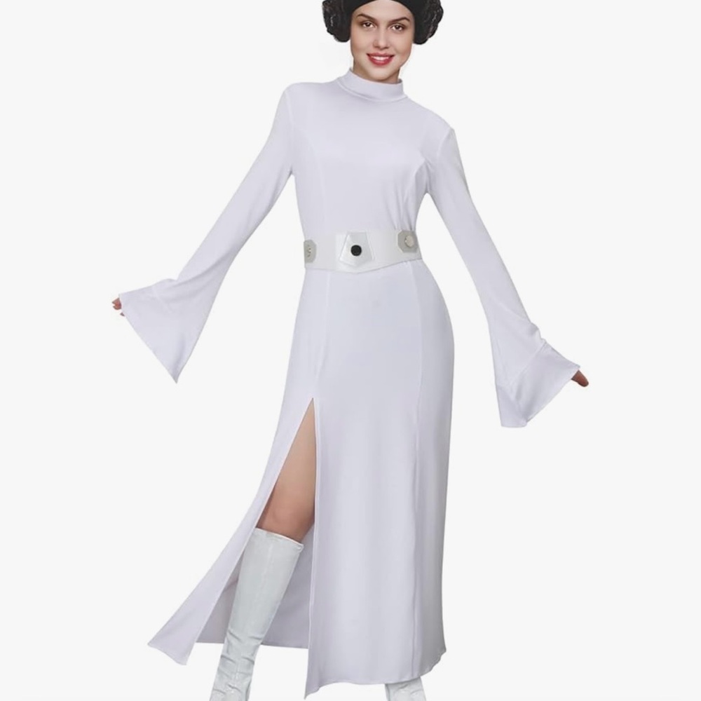 Elegant White Long Sleeve Dress